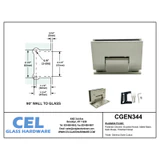 CGEN344, Adjustable Wall Mount Offset Back Plate Hinge for Frameless Shower Door — CGEN344