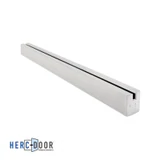 R25S12 without lock,FHC 2-1/2" Low Profile Square Door Rail Without Lock For 1/2" Glass - 35-3/4" Length — R25S12 — Satin Anodized