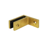 CGTW90, 90 Degree Corner Railing Clamp, Glass to Wall — CGTW90 — Brushed Gold