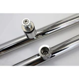 CLP Ladder Style, Back-to-Back Pull Entrance Door Handle, Stainless Steel 304 Tube in 1/16" Thickness — CLP24 — Polished Stainless Steel — CLP24