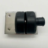 CY12-M, Swimming Pool 180 Degree Glass-to-Glass Gate Latch, Door Lock With Key For 3/8"-5/8" Glass Thickness — CY12-M — Polished Stainless Steel