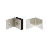 CSB90W, 90° Glass-to-Wall, Fixed Panel Square Clamp with Large Leg, WITH COVER — CSB90WPN