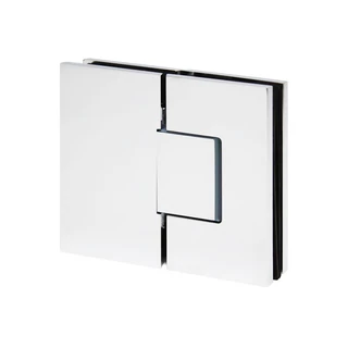 CEL180, Heavy Duty Adjustable Glass-to-Glass 180° with Cover Plate Hinge, For 3/8"~1/2" Glass — CEL180CH