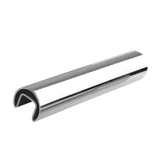 CCPD424, "Round Cap Railing Ø 1-1/2"* 1/16" with slot size 1"x 1" — CCPD424 — Polished Stainless Steel — 120"