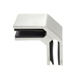 CGTGS90, 90 degree corner Railing clamp, glass to glass, for 3/8" & 1/2" Glass — CGTGS90 — Brushed Stainless Steel