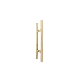CLP Ladder Style, Back-to-Back Pull Entrance Door Handle, Stainless Steel 304 Tube in 1/16" Thickness — CLP24 — Brushed Gold — CLP24