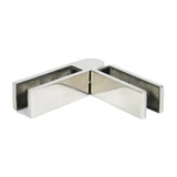 CY18, Square, Adjustable Railing/Fence Glass Clamp for 3/8″ or 1/2″ — CY18 — Polished Stainless Steel