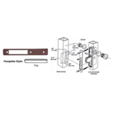 DL2111, CRL Flat Faceplate for DL2110 Series Long Throw Deadlocks — DL2111 — Dark Bronze