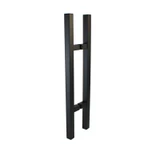 CSQLP Square Ladder Pull, Back-to-Back Entrance Door Handle, Stainless Steel 304 Tube in 1/16" Thickness — CSQLP24-MB — Matte Black — 24"