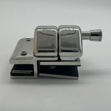 CY12S, Swimming Pool Glass Door Lock-No Key For 3/8”-5/8 Thickness Glass — CY12S — Polished Stainless Steel