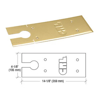 CRL85CPPB,CRL Polished Brass Cover Plates for 8500 Series Floor Mounted Closer — CRL85CPPB