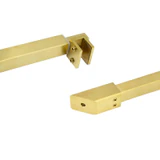 C2863, FRAMELESS SHOWER DOOR, SQUARE FIXED PANEL WALL TO GLASS SUPPORT BAR — C2863A
