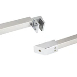 C2863, FRAMELESS SHOWER DOOR, SQUARE FIXED PANEL WALL TO GLASS SUPPORT BAR — C2863A