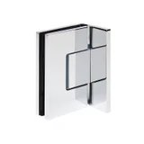 CEL044, Heavy Duty Adjustable Wall Mount offset Plate with Cover Plate Hinge, For 3/8"~1/2" Glass — CEL044CH