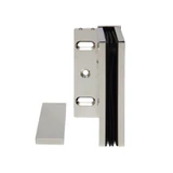 CEL044, Heavy Duty Adjustable Wall Mount offset Plate with Cover Plate Hinge, For 3/8"~1/2" Glass — CEL044PN