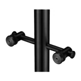 CRB51F, Double Arm Fixed, Fitting for 3/8"& 1/2" Thickness Glass — CRB51F — Matte Black