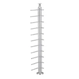 CRPC42, Round Post for cable Ø2", 42", (Post Only, Not include cable, Tensioner & Terminal Press And Latch) — CRPC42 — Brushed Stainless Steel — CORNER