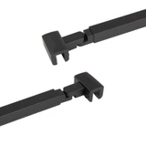 C2864, FRAMELESS SHOWER DOOR, SQUARE FIXED PANEL GLASS-TO-GLASS SUPPORT BAR — C2864A