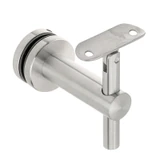 CHBR737, Adjustable Glass Mount Handrail Bracket for Round Tube — CHBR737 — Brushed Stainless Steel
