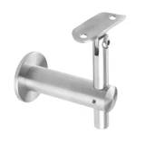 CHBR735, Adjustable Wall Mount Fixed Handrail Bracket For Round Tube — CHBR735 — Polished Stainless Steel