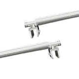 C2702, FRAMELESS SHOWER DOOR, ROUND FIXED PANEL GLASS TO GLASS SUPPORT BAR — C2702A