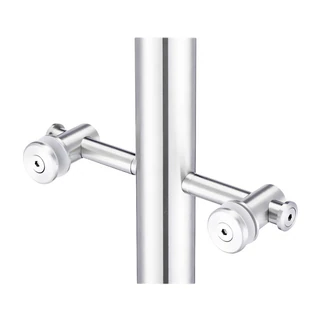 CRB51F, Double Arm Fixed, Fitting for 3/8"& 1/2" Thickness Glass — CRB51F — Polished Stainless