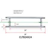 CLTB, Ladder Style Back to Back Pull Handle — CLTB24X24