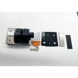 CY12-M, Swimming Pool 180 Degree Glass-to-Glass Gate Latch, Door Lock With Key For 3/8"-5/8" Glass Thickness — CY12-M — Polished Stainless Steel