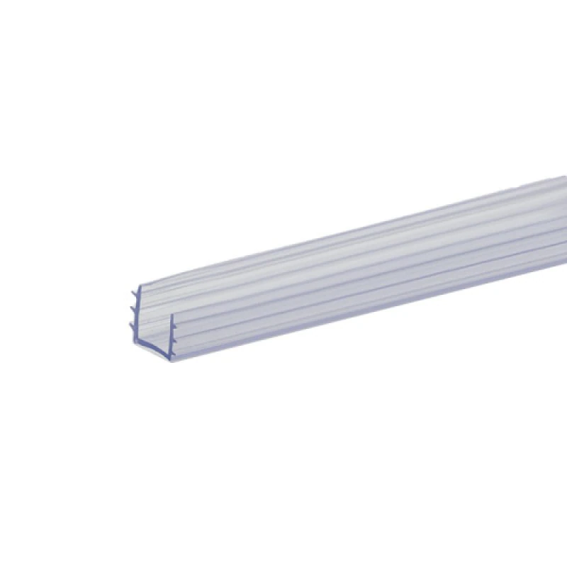 V4H38CFT, FHC Shower Door Header Vinyl for 3/8" Glass, Clear, 1 FT — V4H38C