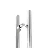 CLPO84-MB, (2-M1), Ø 1 1/4" X84"X72"(CTC), 84" Ladder Pull Handle Back to Back, Offset — CLPO84-PSS — Polished Stainless Steel