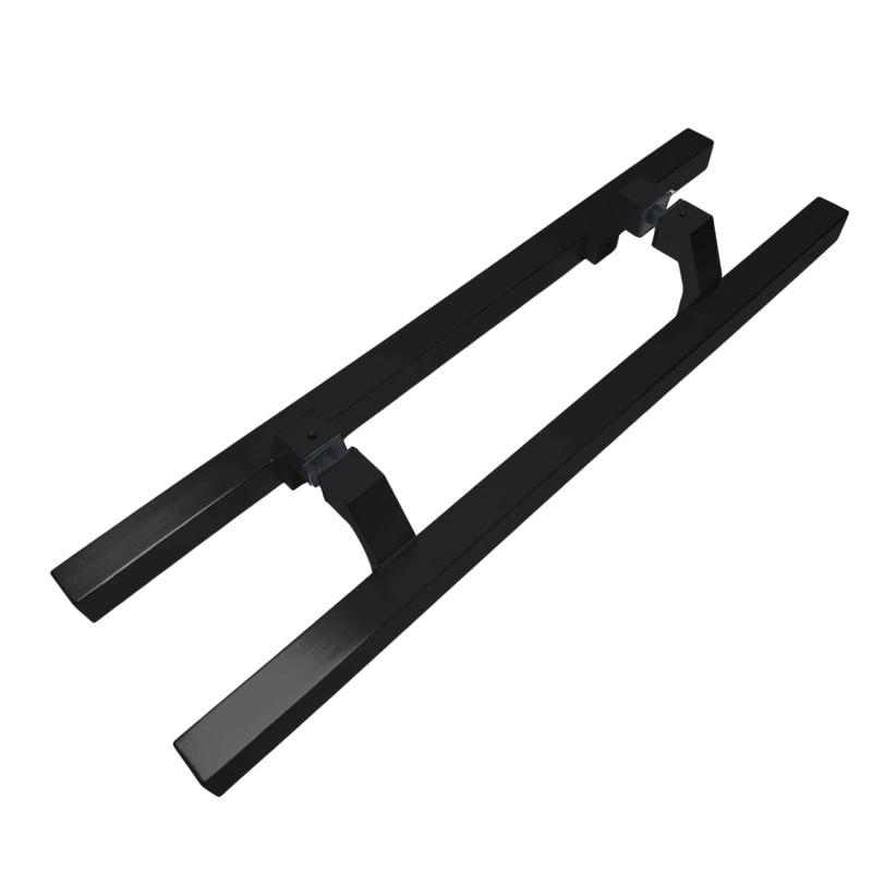 CSQLPO48,1-1/4" X48"X36"(CTC)48"Square Ladder Pull Handle , Back to Back, Offset — CSQLPO48-MB — Matte Black