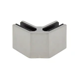 CGTGS90, 90 degree corner Railing clamp, glass to glass, for 3/8" & 1/2" Glass — CGTGS90 — Brushed Stainless Steel