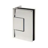 CEL044, Heavy Duty Adjustable Wall Mount offset Plate with Cover Plate Hinge, For 3/8"~1/2" Glass — CEL044PN