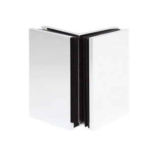 CSB290G, 90° Glass-to-Glass heavy Duty Bracket, WITH COVER — CSB290GCH