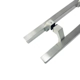 CSQLPO24,1-1/4" X24"X12"(CTC), 24" Square Ladder Pull Handle , Back to Back, Offset — CSQLPO24-SSS — Brushed Stainless steel