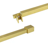 C2861, FRAMELESS SHOWER DOOR, SQUARE FIXED PANEL WALL-TO-GLASS SUPPORT BAR — C2861A
