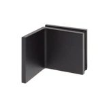CSB90W, 90° Glass-to-Wall, Fixed Panel Square Clamp with Large Leg, WITH COVER — CSB90WMB