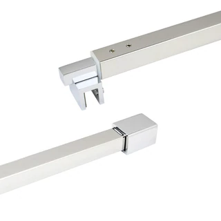 C2861, FRAMELESS SHOWER DOOR, SQUARE FIXED PANEL WALL-TO-GLASS SUPPORT BAR — C2861A