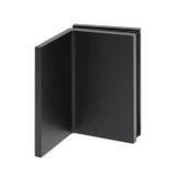 CSB290W,(2-R1) Shower Bracket with Cover, Offset Wall to Glass 90°, for 3/8" ~1/2" . Black Rubber Gaskets, — CSB290WMB