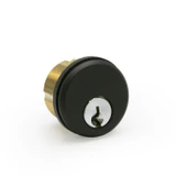 RCT10, FHC Mortise Keyed Cylinder W/ 3mm Trim Ring — RCT10 — Dark Bronze