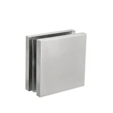 CMFC51X51, Square Glass To Glass Clamp With 3 Sets screws for 3/8" - 3/4" Thick Glass — CMFC51X51 — Brushed Stainless