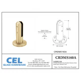 CRDMS160, Round Spigot Size: Ø 2" x 6 1/4" Height ,Duplex 2205 — CRDMS160 — Brushed Gold