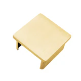 CEC-40X40, End cap for 1 5/8" x 1 5/8" slotted tube, Square — CEC-40X40 — Brushed Gold
