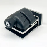 CY03M Swimming Pool Glass to Glass 90° Gate Latch w. Door Lock-With Key For 3/8"-5/8" Glass Thickness — CY03L-M — Left Hand — Polished Stainless Steel