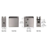 CRL Z-Series Square Type Flat Base Zinc Clamp for 1/2" Glass — Z812