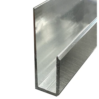 CD645, Polished Chrome, J Channel, 1/4" Deep Nose Aluminum — CD645