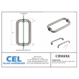 CBM, Tubular Back to Back Pull Handle & Towel Bar — CBM8X8
