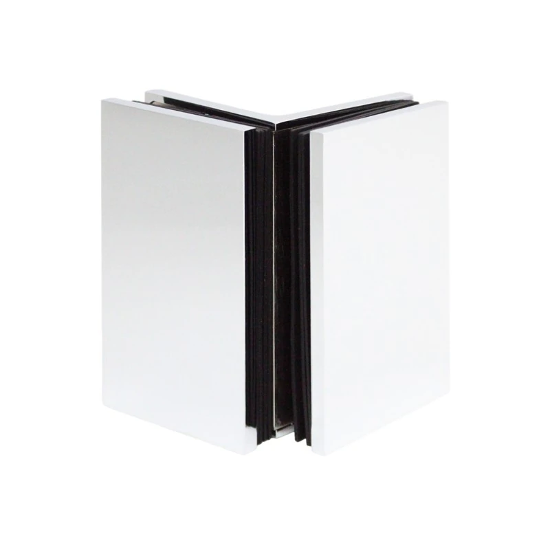 CSB290G, 90° Glass-to-Glass heavy Duty Bracket, WITH COVER — CSB290GCH
