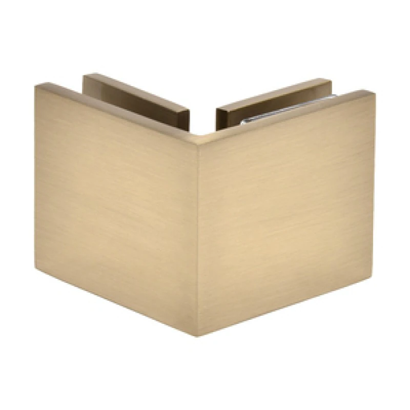 SGC90BBRZ,CRL Brushed Bronze Square 90 Degree Glass-to-Glass Clamp — SGC90BBRZ