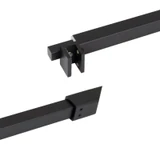 C2863, FRAMELESS SHOWER DOOR, SQUARE FIXED PANEL WALL TO GLASS SUPPORT BAR — C2863A